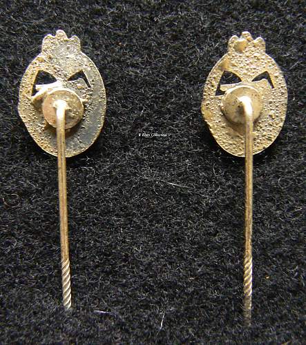 16mm Silber Panzerkampfabzeichen Stickpins