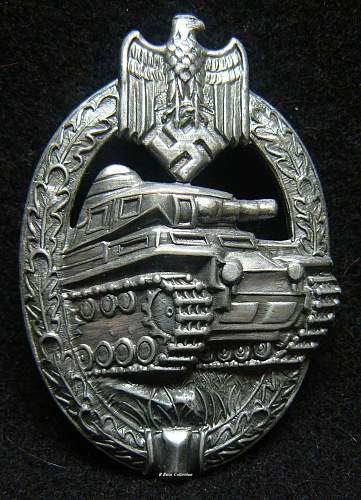 Panzerkampfabzeichen in Silber, AS in Triangle