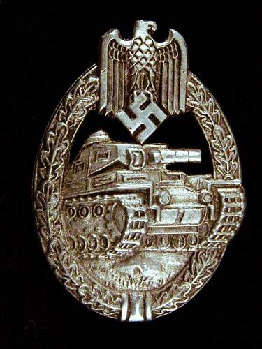 Is this Panzerkampfabzeicen in Silber genuine? Marked R.S.