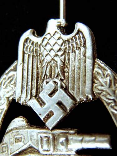 Is this Panzerkampfabzeicen in Silber genuine? Marked R.S.