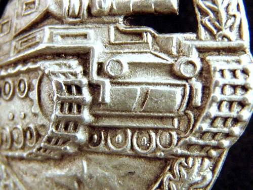 Is this Panzerkampfabzeicen in Silber genuine? Marked R.S.