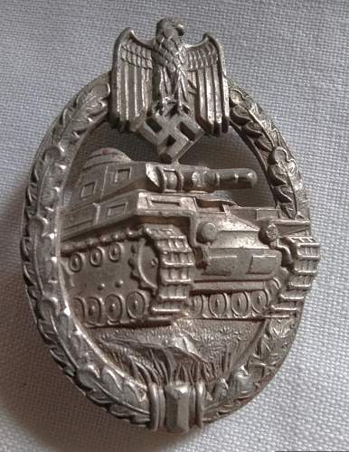 Panzerkampfabzeichen in silver