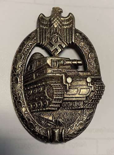 Panzerkampfabzeichen in Silver A.S.