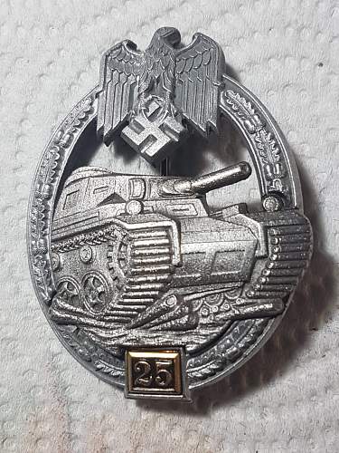 Two numbered Panzer assault badges “25” and “50” - original or fake ?