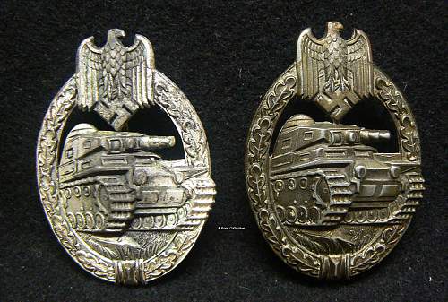 Panzerkampfabzeichen in Bronze, GWL, Gebruder Wegerhoff, Ludensheid