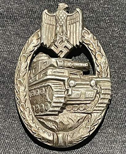 Panzerkampfabzeichen in Bronze Hymmen &amp; Co &quot;Central Maker Mark&quot; L/53