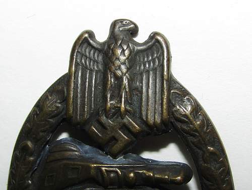 Stamped Panzerkampfabzeichen in Bronze