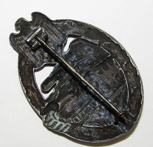 Stamped Panzerkampfabzeichen in Bronze