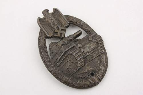 Panzerkampfabzeichen in bronze by wurster