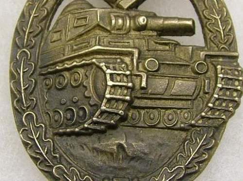 Panzerkampfabzeichen in Bronze