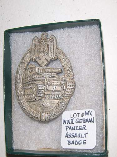 Panzerkampfabzeichen coming up at auction.