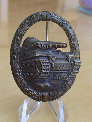 1957 &quot;Panzerkampfabzeichen&quot; in Bronze.....
