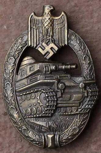 Panzerkampfabzeichen in bronze m.m AS