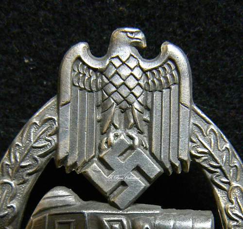 Panzerkampfabzeichen in Silber,  Unmarked William Hobacher