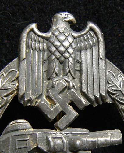 Panzerkampfabzeichen in Silber, 7 Wheeler, Hollow Zinc,