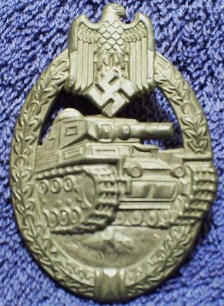 Panzerkampfabzeichen in silver unmarked