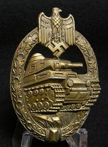 Panzerkampfabzeichen in Bronze by Assmann