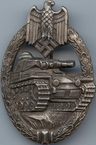 Panzerkampfabzeichen in Silber, KWM, Karl Wurster