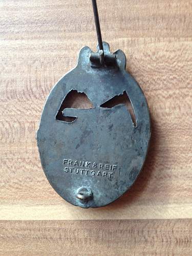 Panzerkampfabzeichen in Bronze - Tank Battle Badge in Bronze (Frank &amp; Reif Stuttgard