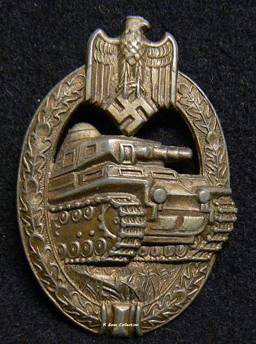 Panzerkampfabzeichen in Bronze, A.S. &quot;in Track&quot;, Adolf Scholtze