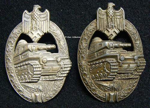 Panzerkampfabzeichen in Bronze, A.S. &quot;in Track&quot;, Adolf Scholtze