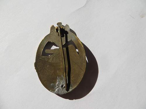 Bronze Panzerkampfabzeichen marked W