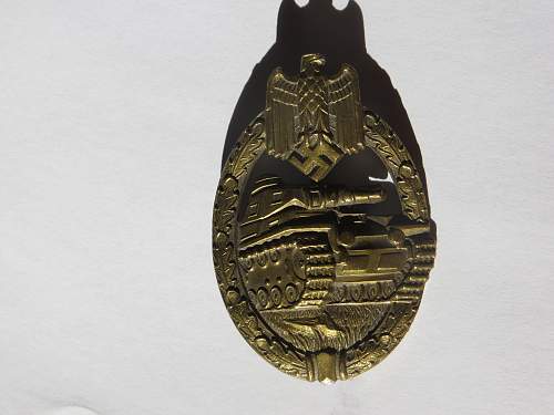 Bronze Panzerkampfabzeichen marked W