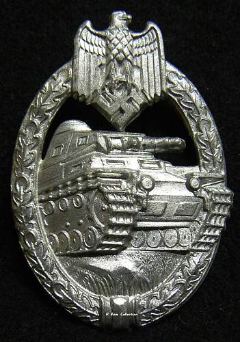 Panzerkampfabzeichen in Silber, Attributed to Steinhauer &amp; Lück.