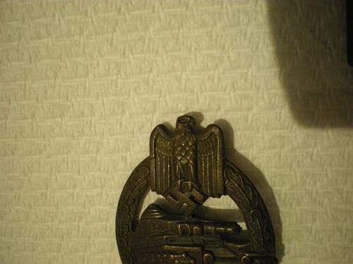 Panzer assault badge in bronze