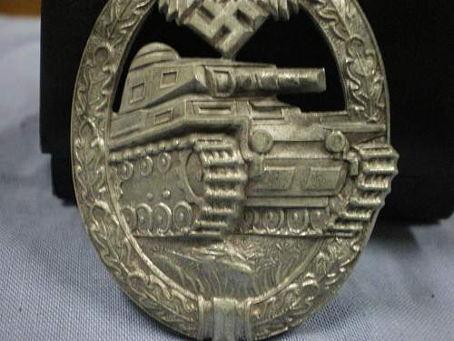 panzer assault badge in silver