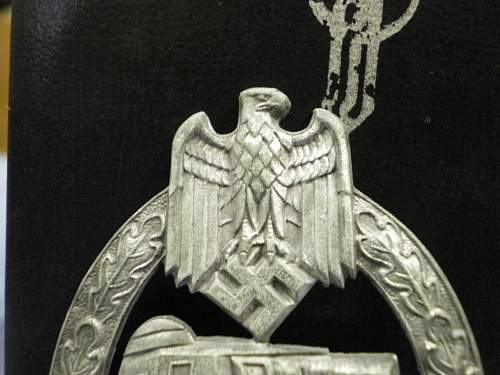 panzer assault badge in silver