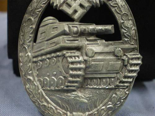 panzer assault badge in silver