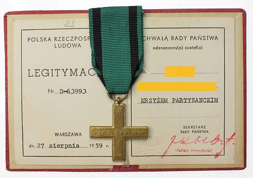 Krzy&#380; Partyzancki (partisan cross), real or not?