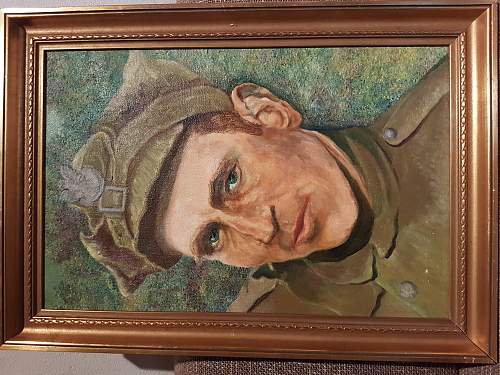 Oil Painting of polish Soldier of WW2?