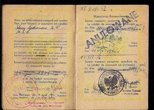 post-war first Polish passport