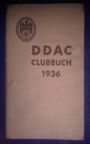 Berlin Find: DDAC CLUBBUCH 1936