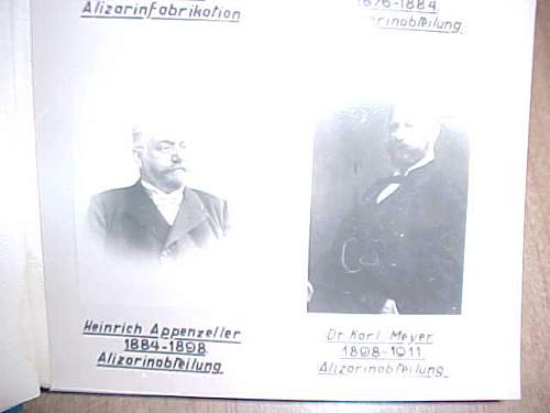 Odd photo album in German w German Chemists Factories