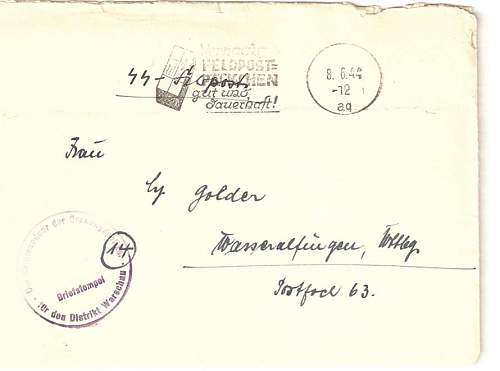 SS Feldpost Letter