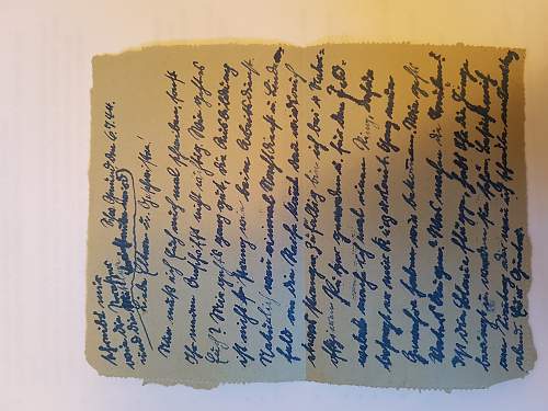 Field post letter. July 1944.