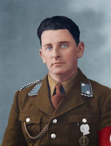 Colorization of Josef Kasinger during his service in the SA