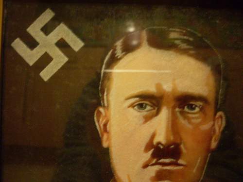 Early Reich Hitler wall Portrait.