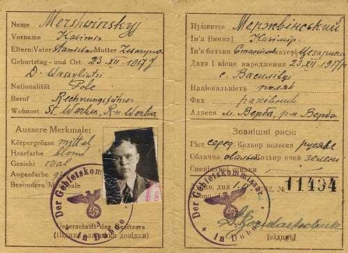 Ausweis 1942-Ukraine