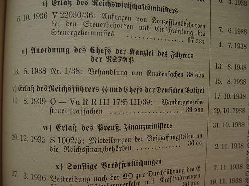 Reichsteuerblatt: Tax Journal 1936 to 1940