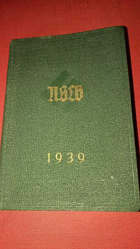 NSLB Taschenkalendar 1939