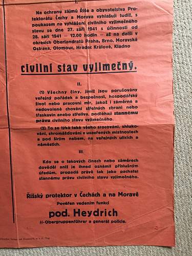 Czech/German Proclamation Poster