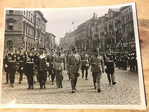 Lot of photos showing Adolf hitler , Mussolini , up for review