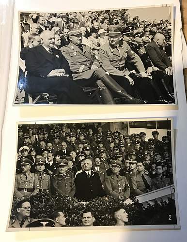Lot of photos showing Adolf hitler , Mussolini , up for review