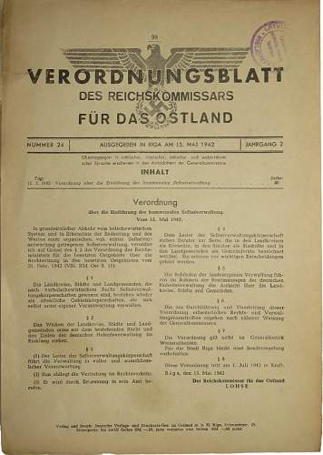 Reichskommissariat Ostland Poster