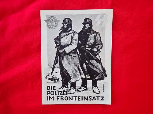Polizei at the front postcard help please