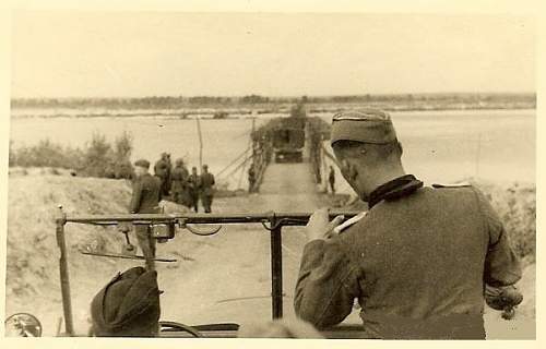 Leading the column.Photos of german Officers with the driver.